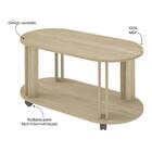 Mesa De Centro Oval 91cm Com Rodízios Multimóveis Cr45310
