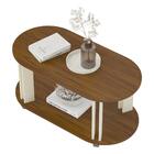 Mesa De Centro Oval 91cm Com Rodízios Multimóveis Cr45310