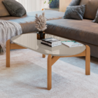 Mesa De Centro Oval Colombo Off White Cedro