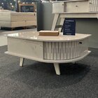 Mesa De Centro Oval Curvo 2 Portas De Correr Indianapolis Cal