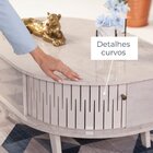 Mesa De Centro Oval Curvo 2 Portas De Correr Indianapolis Cal