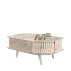 Mesa De Centro Oval Curvo 2 Portas De Correr Indianapolis Cal