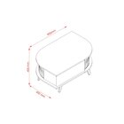 Mesa De Centro Oval Curvo 2 Portas De Correr Indianapolis Cum