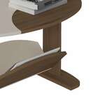 Mesa De Centro Oval Isis Amêndoa E Off White