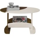 Mesa De Centro Oval Isis Pinho E Off White