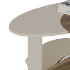 Mesa De Centro Oval Isis Pinho E Off White