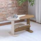 Mesa De Centro Oval Isis Pinho E Off White