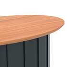 Mesa De Centro Oval Jude Freijó E Preta