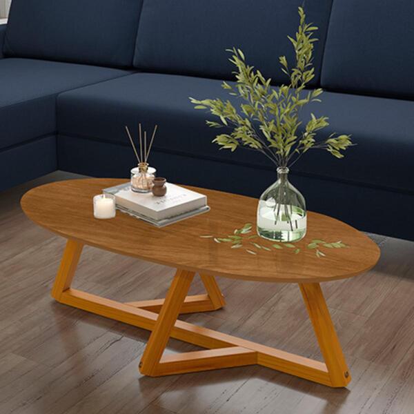 Mesa De Centro Oval Para Sala Manila Nature