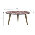 Mesa De Centro Oval Retrô Be Mobiliário Grafite / Estampa Ver