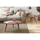 Mesa De Centro Oval Retrô Be Mobiliário Grafite / Estampa Ver