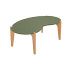 Mesa De Centro Oval Washington Verde Floresta Freijó