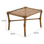 Mesa De Centro Para Área Externa Retangular Vitória De Fibra