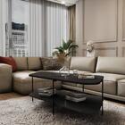 Mesa De Centro Para Sala 109cm Orgânica Chicago - Preto