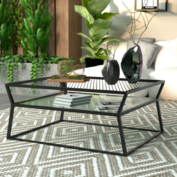 Mesa De Centro Para Sala Catedral - 1,00 X 0,80 X 0,40