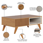 Mesa De Centro Para Sala De Estar 01 Nicho Delta C04 Freijó O