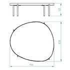 Mesa De Centro Para Sala De Estar 102cm Bossa Nogueira