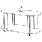 Mesa De Centro Para Sala De Estar 59 Cm Arly