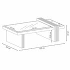 Mesa De Centro Para Sala De Estar Com Espelho Riad Freijó/off