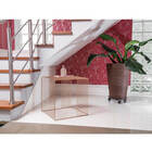 Mesa De Centro Para Sala De Estar Cubo Aramado Gold Premium