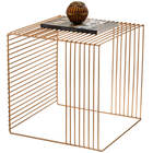 Mesa De Centro Para Sala De Estar Cubo Aramado Gold Premium