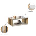 Mesa De Centro Para Sala De Estar Espelhada 90cm Luxe L06 Car