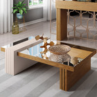 Mesa De Centro Para Sala De Estar Espelhada Lord B01 Carvalho