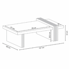 Mesa De Centro Para Sala De Estar Espelhada Lord B01 Carvalho