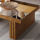 Mesa De Centro Para Sala De Estar Espelhada Lord B01 Carvalho
