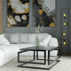 Mesa De Centro Para Sala De Estar Ever -  Preto - 1,00 X 0,70