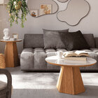 Mesa De Centro Para Sala De Estar Ferrara 40x70cm D03 Base He