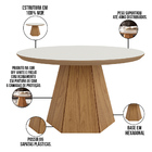 Mesa De Centro Para Sala De Estar Ferrara 40x70cm D03 Base He