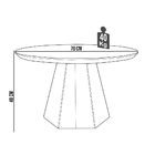 Mesa De Centro Para Sala De Estar Ferrara 40x70cm D03 Base He