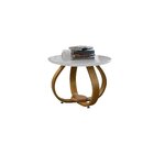 Mesa De Centro Para Sala De Estar Inovare Tampo Vidro Nature/