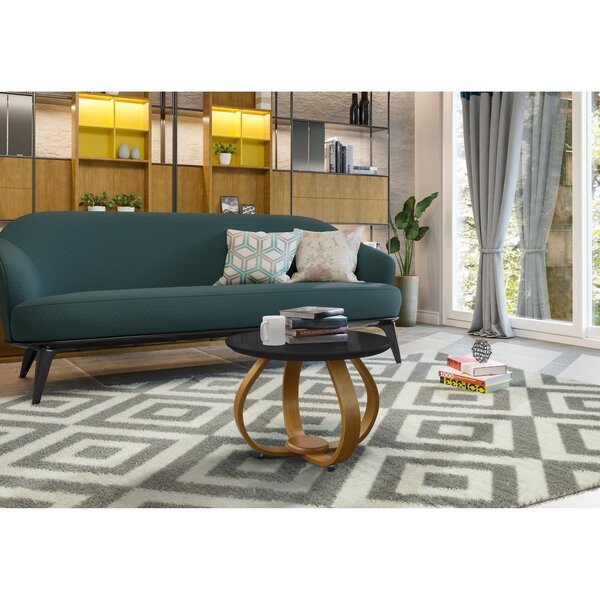 Mesa De Centro Para Sala De Estar Inovare Tampo Vidro Nature/