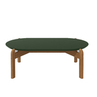 Mesa De Centro Para Sala De Estar Lizz Oblonga Verde Oliva/ce