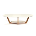 Mesa De Centro Para Sala De Estar Oval Elegance Off White/nat