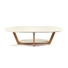 Mesa De Centro Para Sala De Estar Oval Elegance Off White/nat