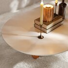 Mesa De Centro Para Sala De Estar Oval Elegance Off White/nat
