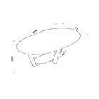 Mesa De Centro Para Sala De Estar Oval Elegance Off White/nat