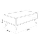 Mesa De Centro Para Sala De Estar Pés Palito Cannes L03 Branc