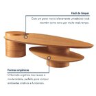Mesa De Centro Para Sala De Estar Pétala 100% Mdf Cinamomo