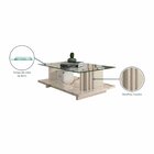 Mesa De Centro Para Sala De Estar Retangular Frizz Calacata/o