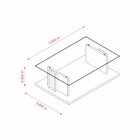 Mesa De Centro Para Sala De Estar Retangular Frizz Calacata/o