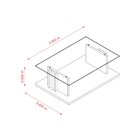 Mesa De Centro Para Sala De Estar Retangular Frizz Cinamomo/o