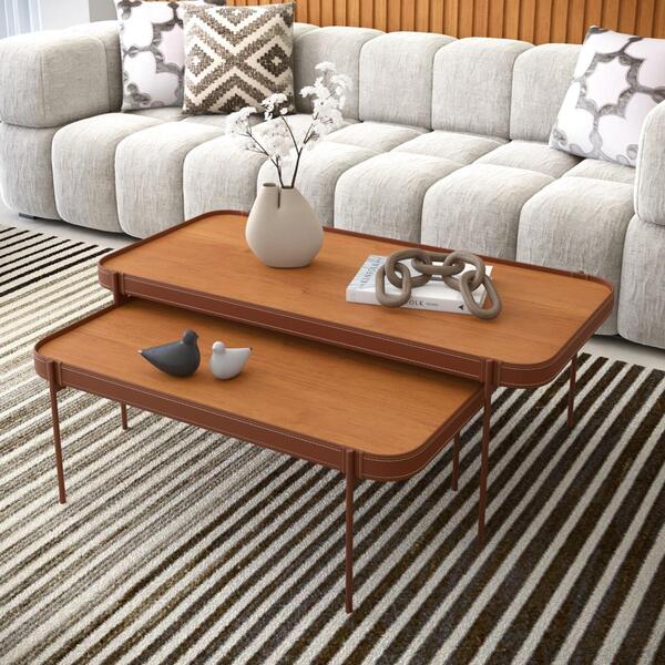 Mesa De Centro Para Sala De Estar Toquio Nature Cobre