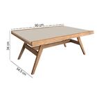 Mesa De Centro Para Sala Fosco Com Pés Elegance Design Rústico