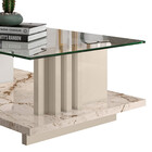 Mesa De Centro Para Sala Frizz C/ Tampo De Vidro