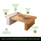 Mesa De Centro Para Sala Palladio Freijó / Off White - Casaep