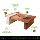 Mesa De Centro Para Sala Palladio Nature / Off White - Casaep